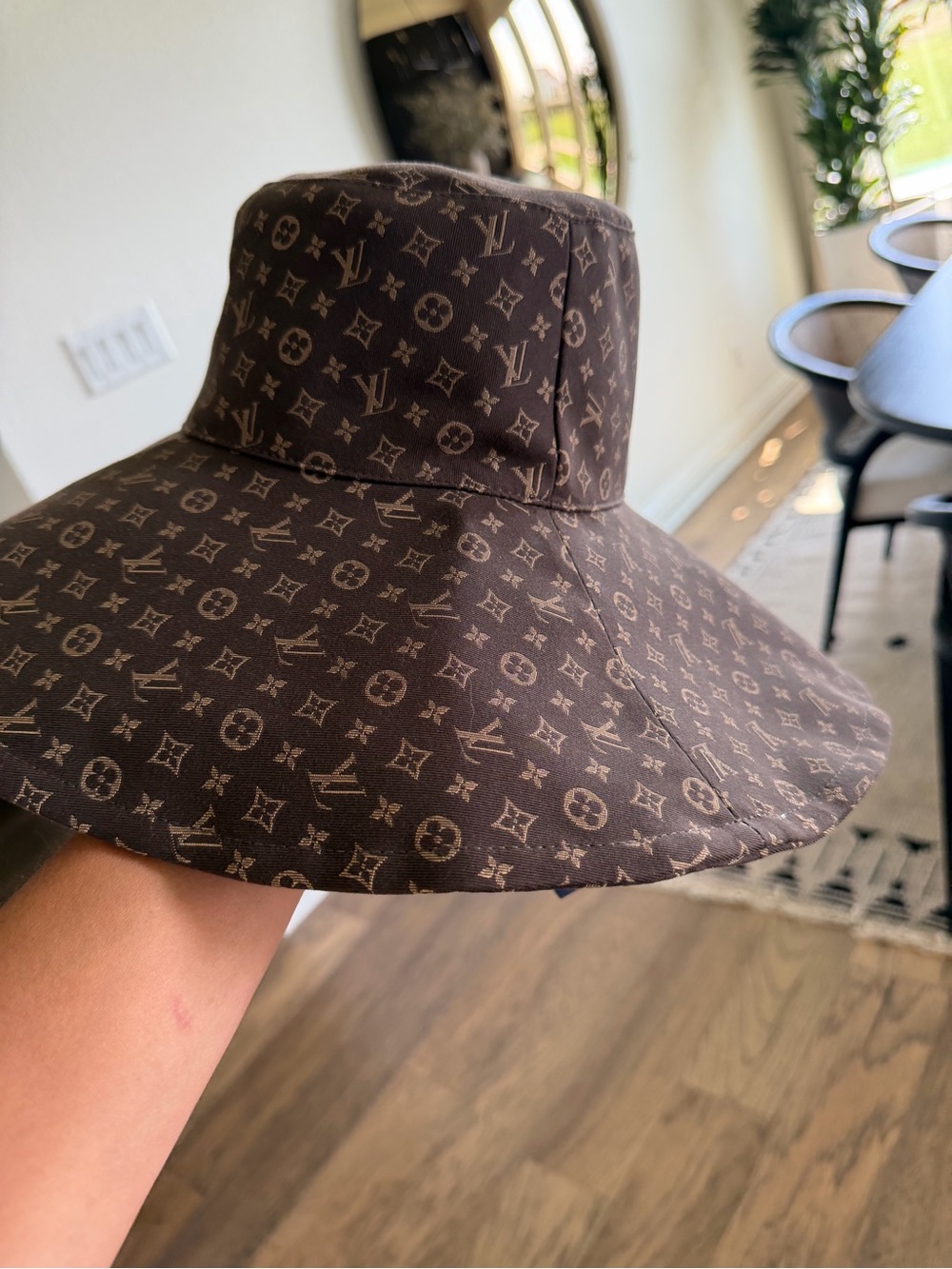 Louis Vuitton Monogram Wide-Brim Bucket Hat in Brown - Picture 2 of 8